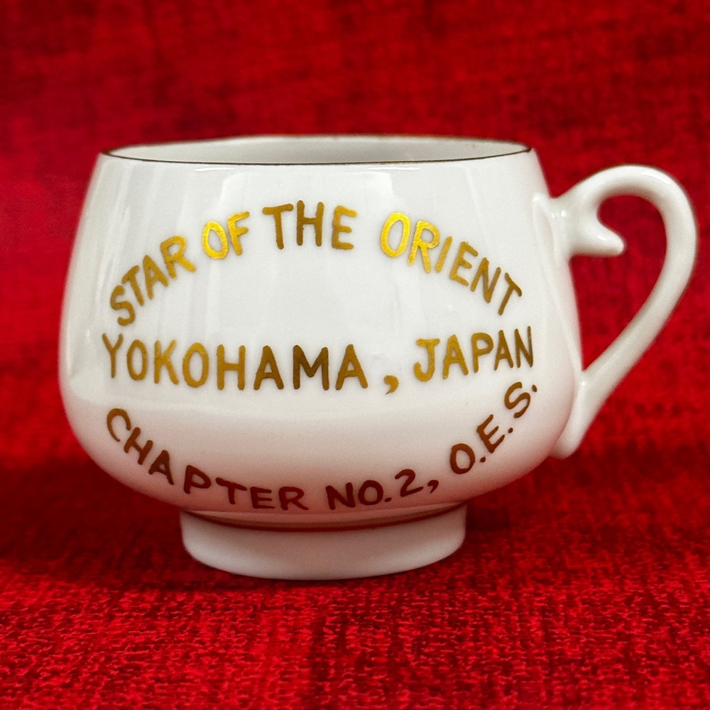 Vintage ЧОКОНАМА, JAPAN  Star of the Orient chapter 2 O.E.S Miniature Teacup